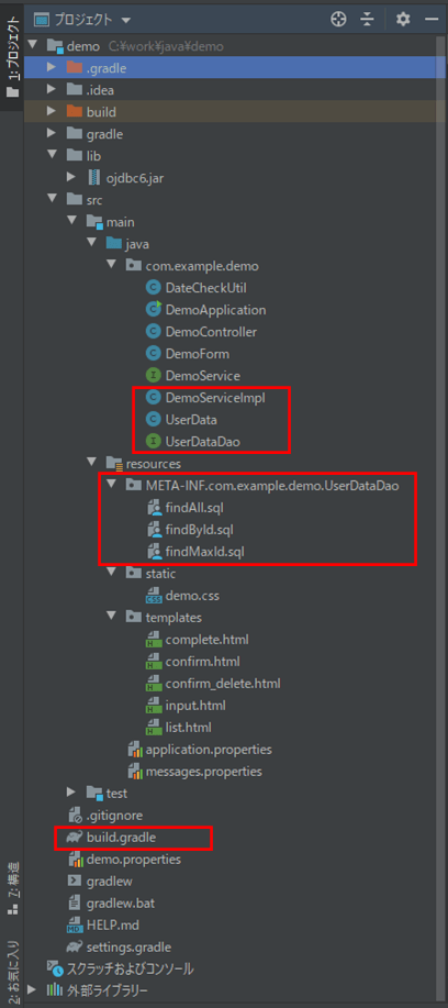 サンプルプログラムの構成