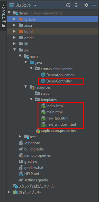 サンプルプログラムの構成