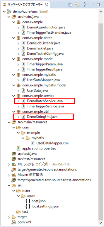 サンプルプログラムの構成