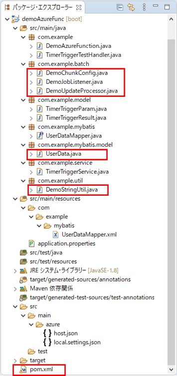 サンプルプログラムの構成