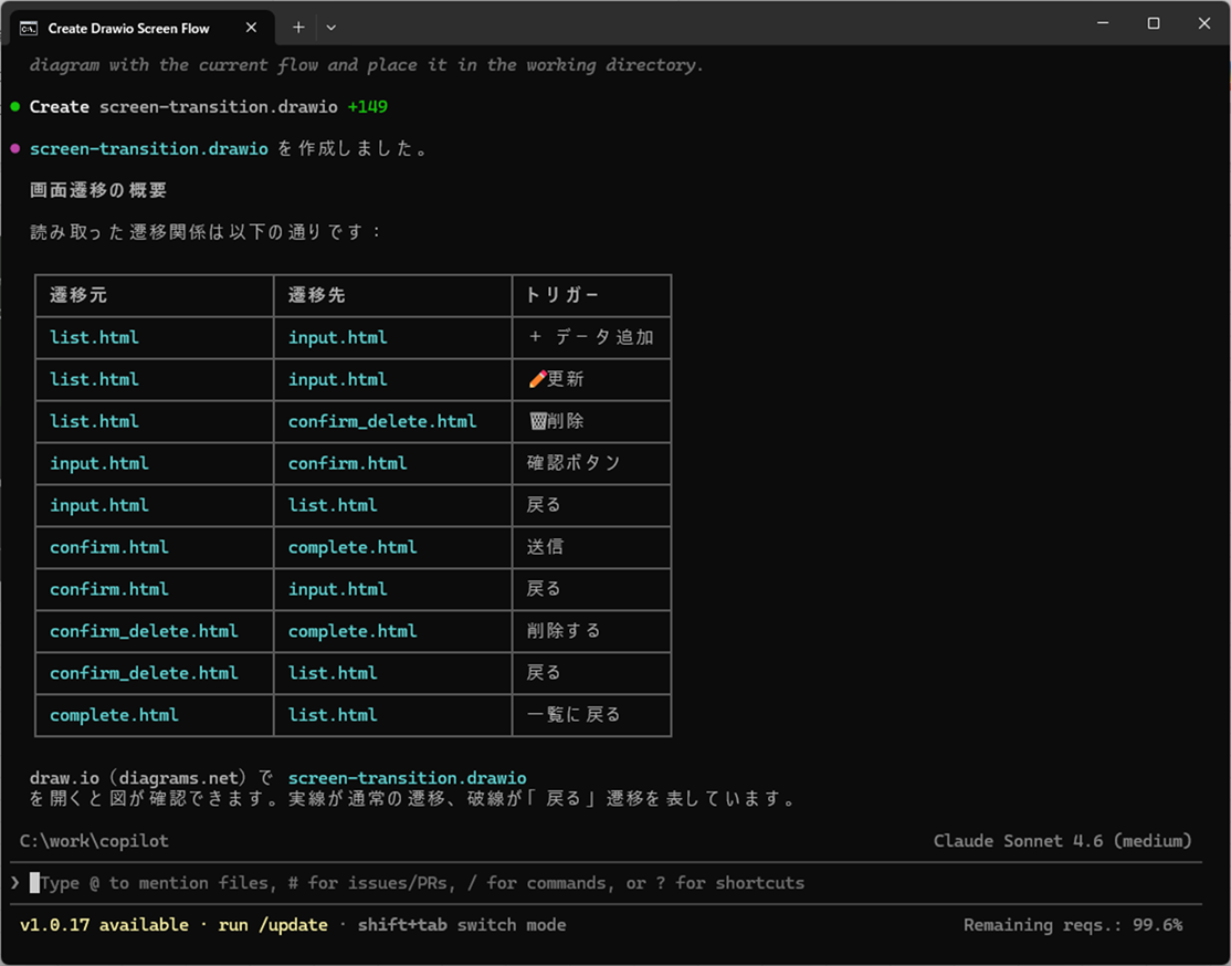 draw.io形式での画面遷移図作成_2