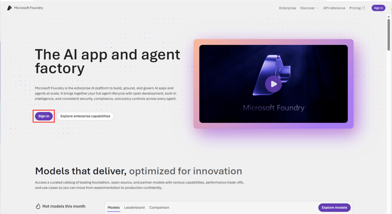 Microsoft Foundryへのログインとプロジェクト作成_2